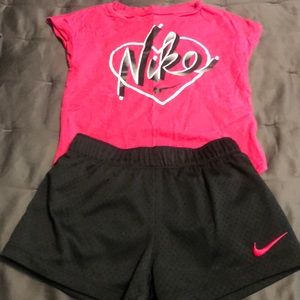 Nike matching short set